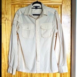 French Connection Beige Button Down